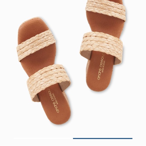 Andre Assous Tan Braided Sandals NWT size 10 - Picture 8 of 11